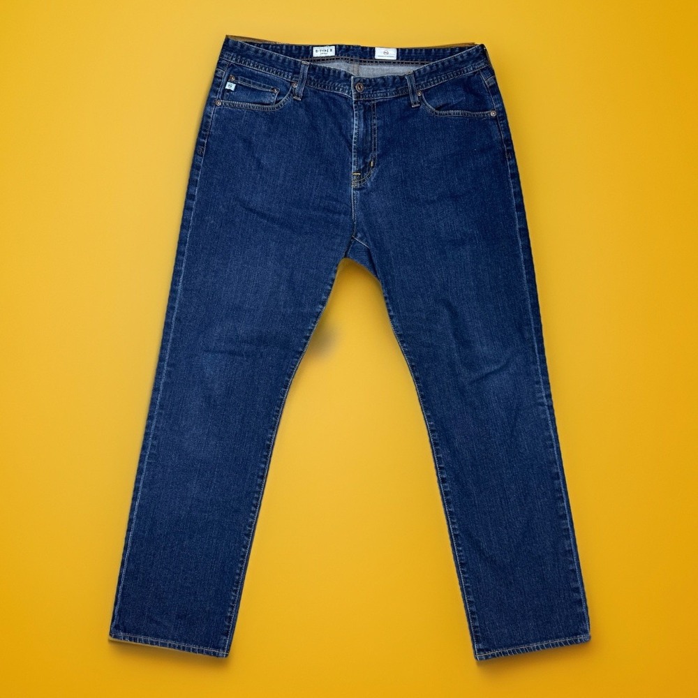 AG Adriano Goldschmied B-Type III Easy Jeans Mens 37x31 Blue Stretch Denim‎
